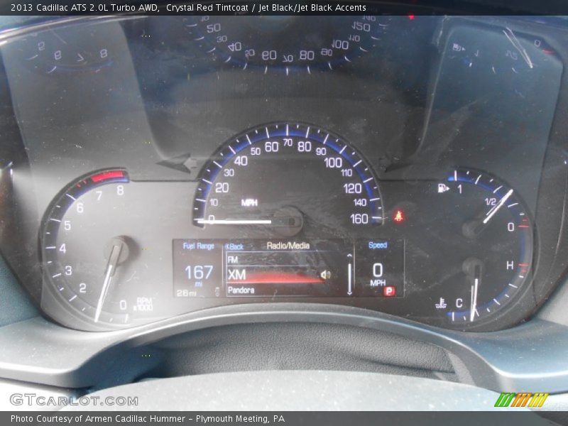 Crystal Red Tintcoat / Jet Black/Jet Black Accents 2013 Cadillac ATS 2.0L Turbo AWD
