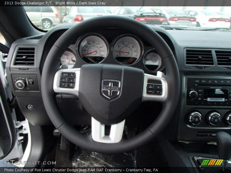 Bright White / Dark Slate Gray 2013 Dodge Challenger R/T