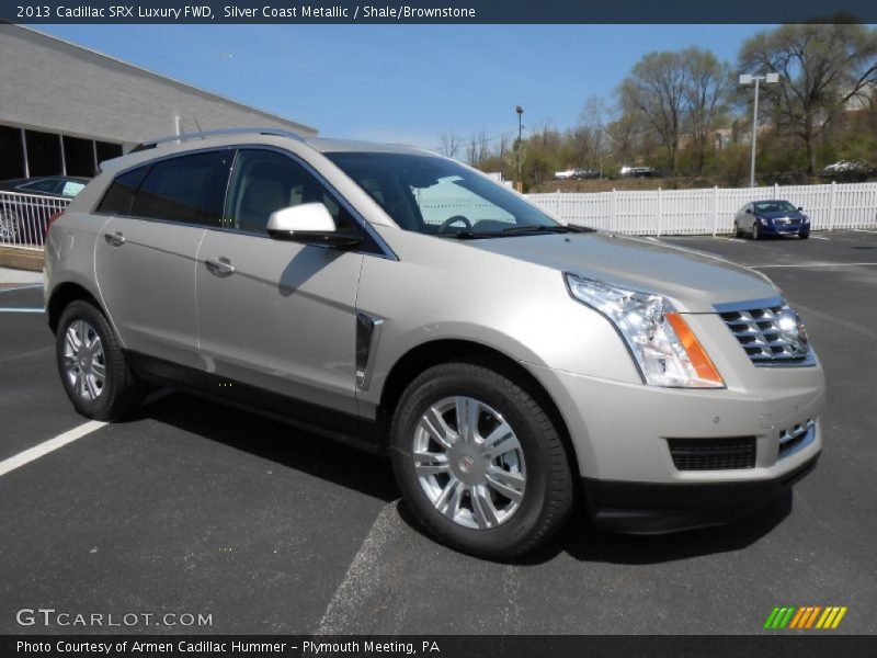 Silver Coast Metallic / Shale/Brownstone 2013 Cadillac SRX Luxury FWD
