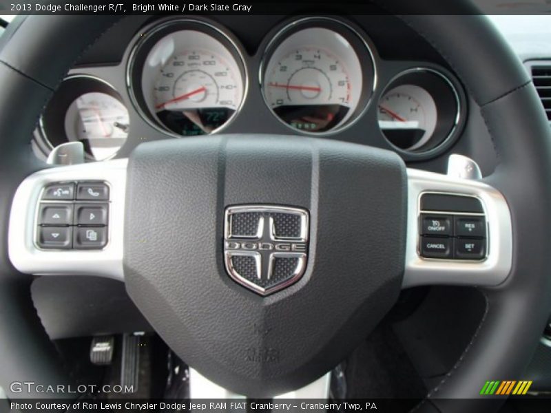 Bright White / Dark Slate Gray 2013 Dodge Challenger R/T