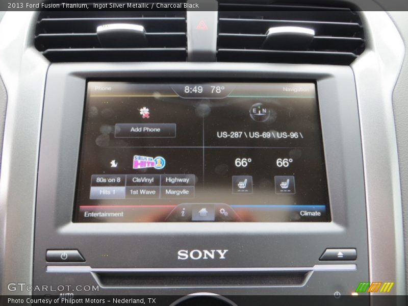 Ingot Silver Metallic / Charcoal Black 2013 Ford Fusion Titanium