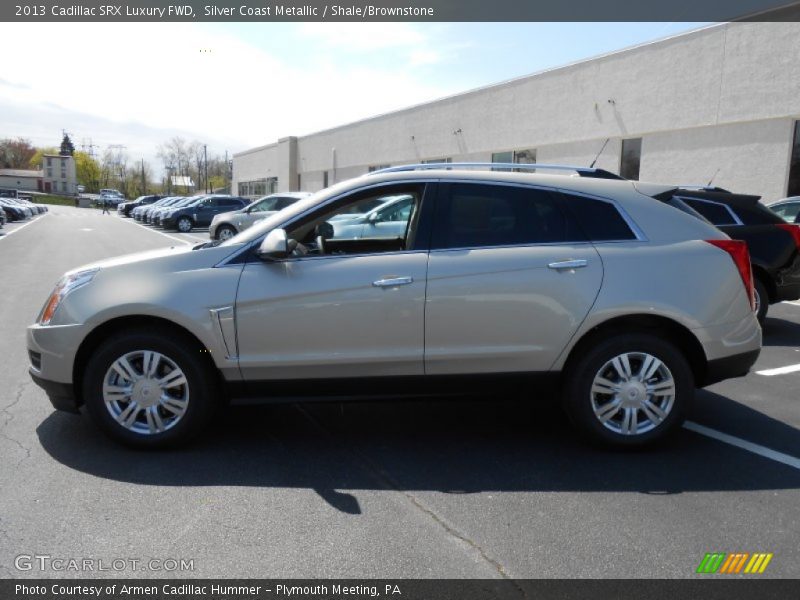 Silver Coast Metallic / Shale/Brownstone 2013 Cadillac SRX Luxury FWD