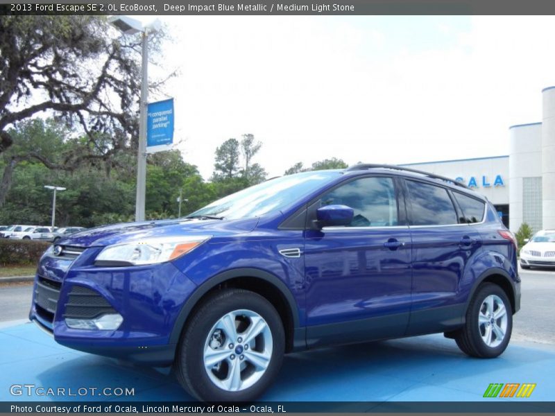 Deep Impact Blue Metallic / Medium Light Stone 2013 Ford Escape SE 2.0L EcoBoost