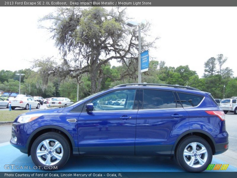 Deep Impact Blue Metallic / Medium Light Stone 2013 Ford Escape SE 2.0L EcoBoost