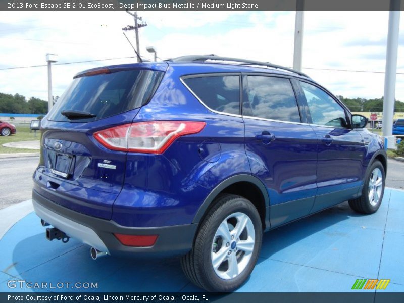 Deep Impact Blue Metallic / Medium Light Stone 2013 Ford Escape SE 2.0L EcoBoost