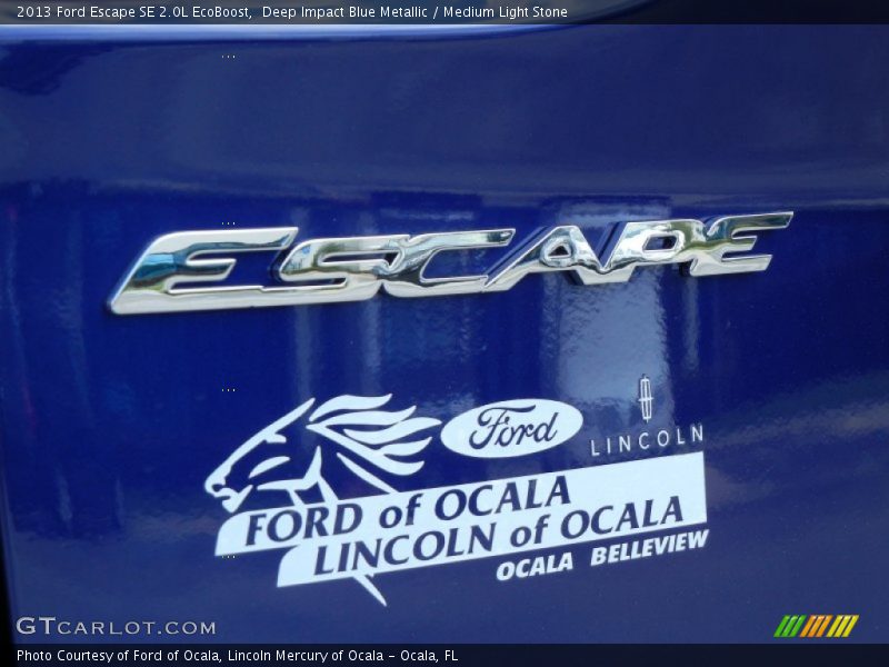 Deep Impact Blue Metallic / Medium Light Stone 2013 Ford Escape SE 2.0L EcoBoost