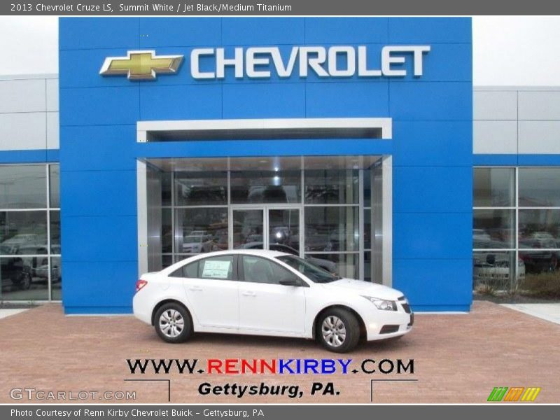 Summit White / Jet Black/Medium Titanium 2013 Chevrolet Cruze LS