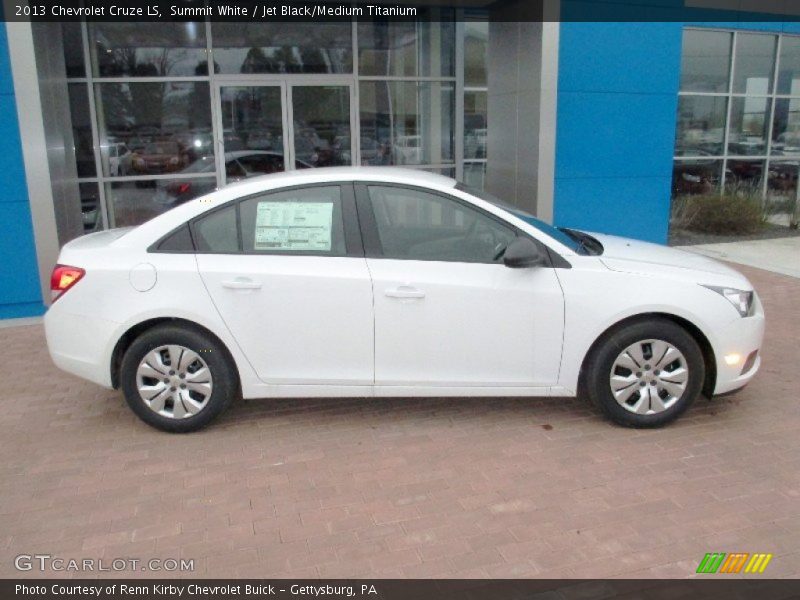Summit White / Jet Black/Medium Titanium 2013 Chevrolet Cruze LS