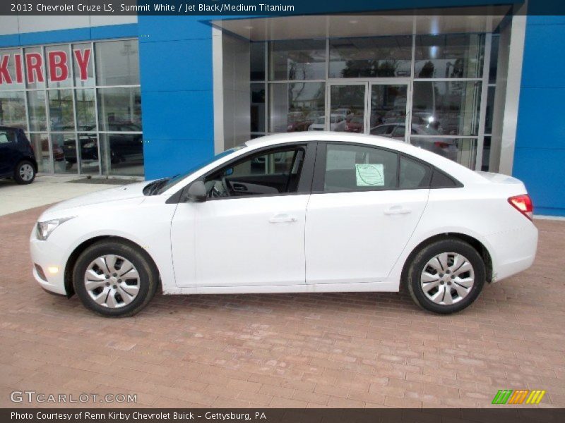 Summit White / Jet Black/Medium Titanium 2013 Chevrolet Cruze LS