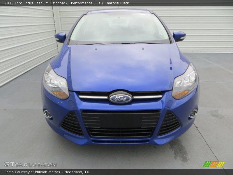 Performance Blue / Charcoal Black 2013 Ford Focus Titanium Hatchback