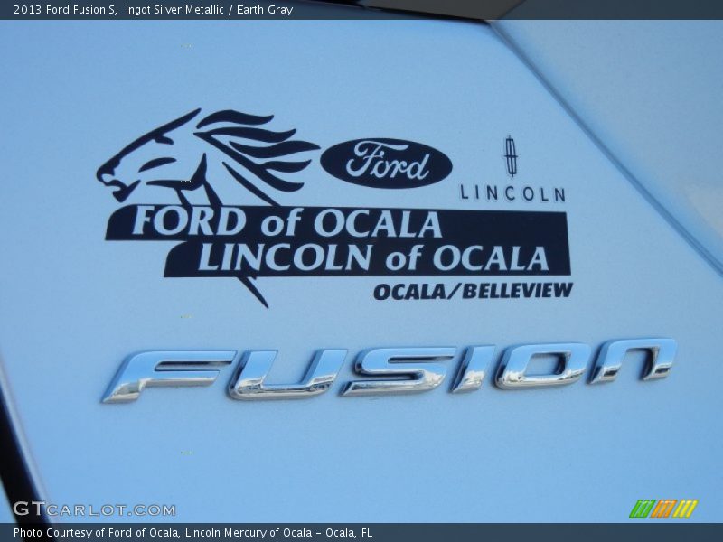 Ingot Silver Metallic / Earth Gray 2013 Ford Fusion S