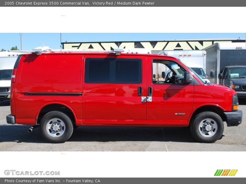 Victory Red / Medium Dark Pewter 2005 Chevrolet Express 3500 Commercial Van