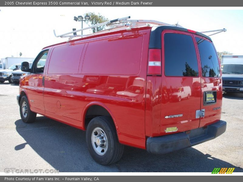 Victory Red / Medium Dark Pewter 2005 Chevrolet Express 3500 Commercial Van