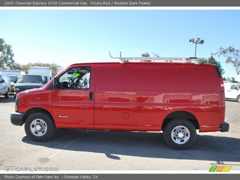Victory Red / Medium Dark Pewter 2005 Chevrolet Express 3500 Commercial Van