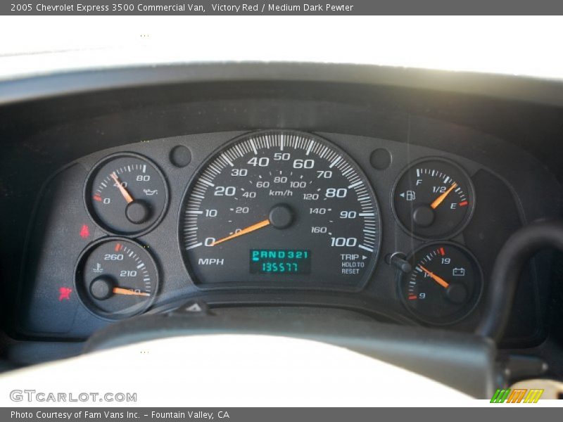 Victory Red / Medium Dark Pewter 2005 Chevrolet Express 3500 Commercial Van