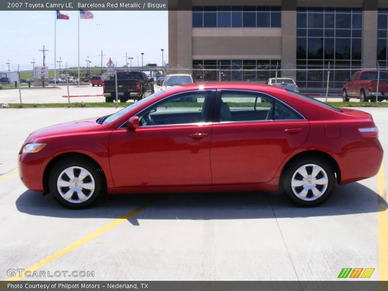 Barcelona Red Metallic / Bisque 2007 Toyota Camry LE