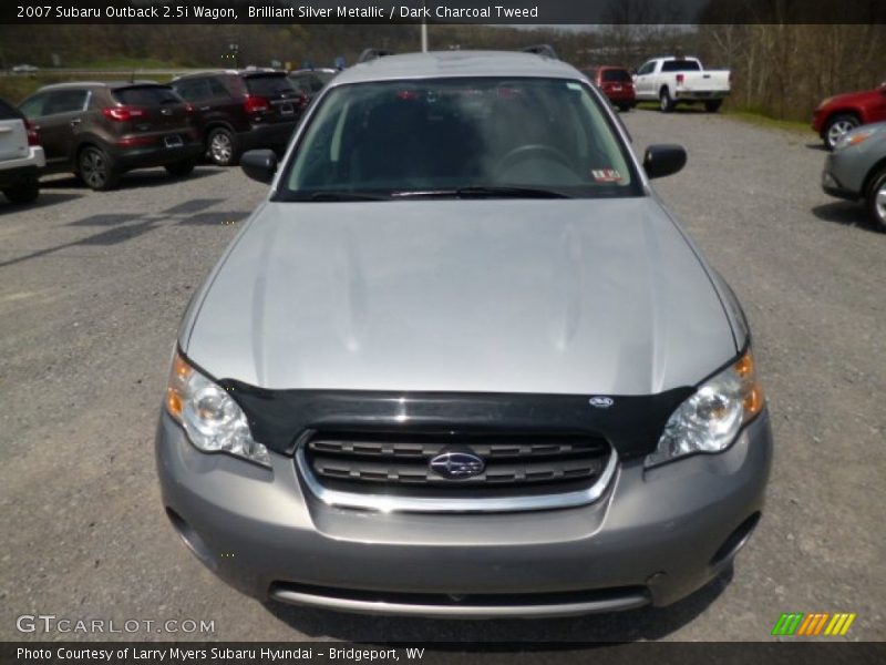 Brilliant Silver Metallic / Dark Charcoal Tweed 2007 Subaru Outback 2.5i Wagon