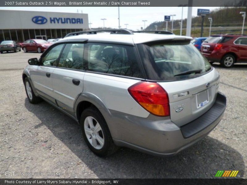 Brilliant Silver Metallic / Dark Charcoal Tweed 2007 Subaru Outback 2.5i Wagon