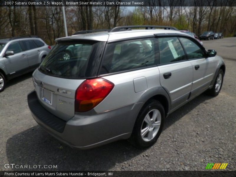 Brilliant Silver Metallic / Dark Charcoal Tweed 2007 Subaru Outback 2.5i Wagon