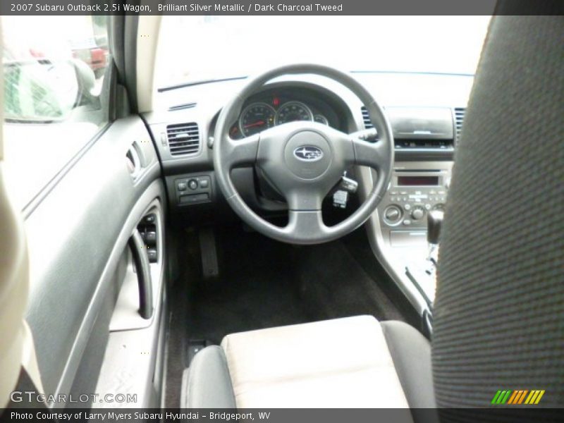 Brilliant Silver Metallic / Dark Charcoal Tweed 2007 Subaru Outback 2.5i Wagon