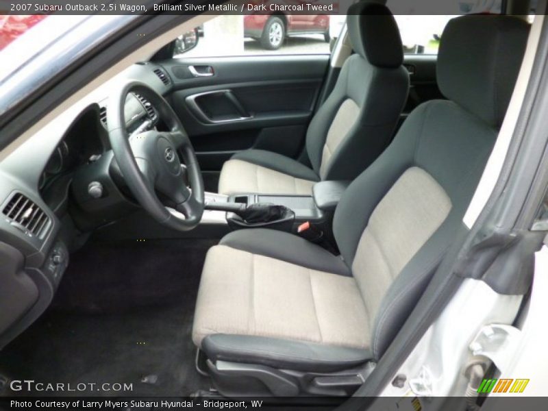 Brilliant Silver Metallic / Dark Charcoal Tweed 2007 Subaru Outback 2.5i Wagon