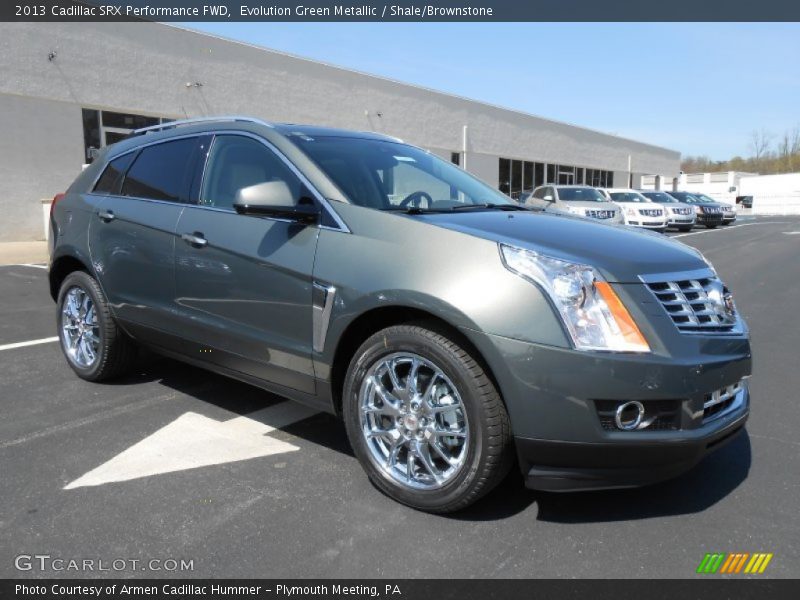 Evolution Green Metallic / Shale/Brownstone 2013 Cadillac SRX Performance FWD