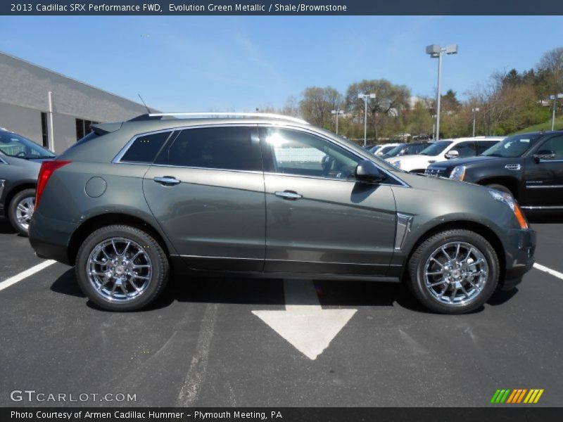 Evolution Green Metallic / Shale/Brownstone 2013 Cadillac SRX Performance FWD
