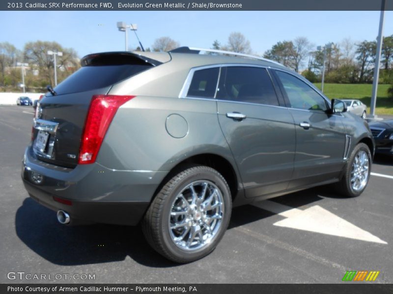 Evolution Green Metallic / Shale/Brownstone 2013 Cadillac SRX Performance FWD