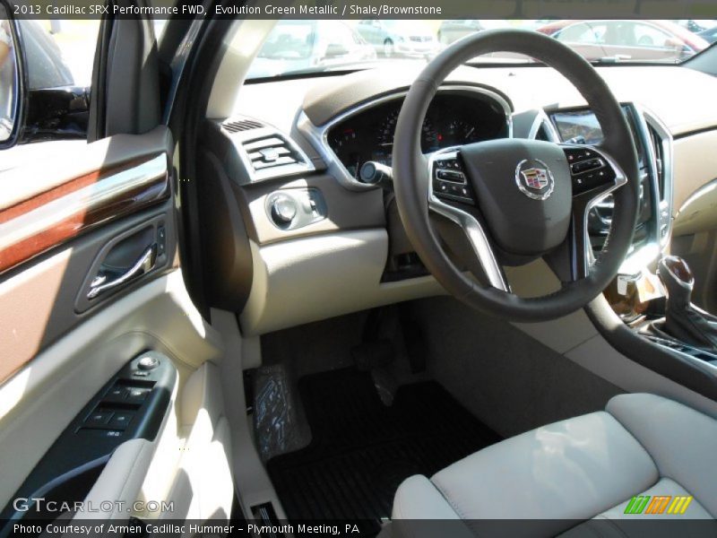 Evolution Green Metallic / Shale/Brownstone 2013 Cadillac SRX Performance FWD