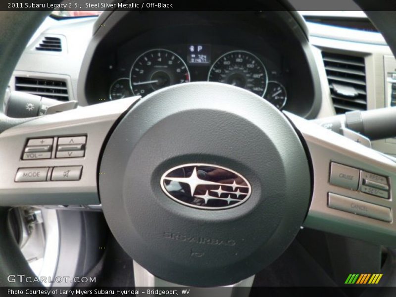 Steel Silver Metallic / Off-Black 2011 Subaru Legacy 2.5i