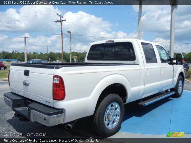 White Platinum Tri-Coat / Adobe 2013 Ford F250 Super Duty Lariat Crew Cab