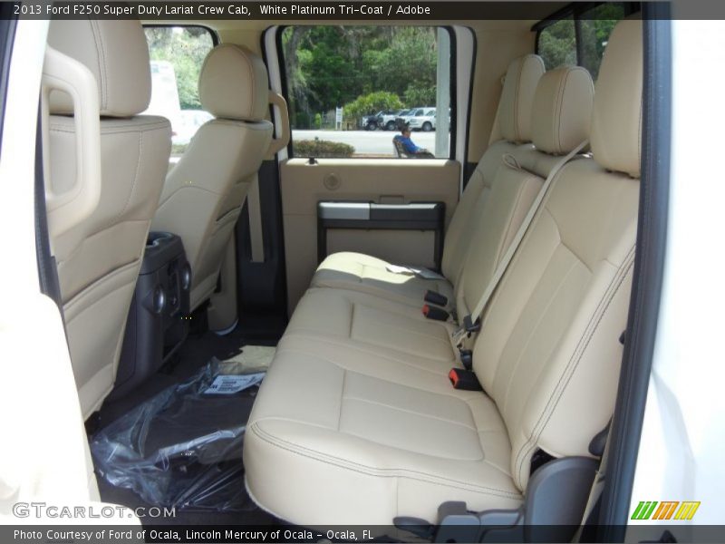 White Platinum Tri-Coat / Adobe 2013 Ford F250 Super Duty Lariat Crew Cab