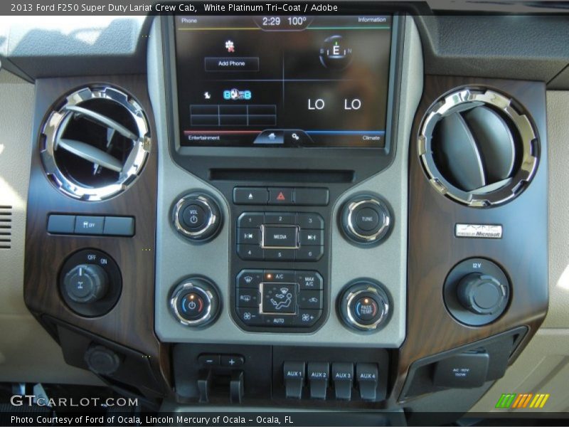 Controls of 2013 F250 Super Duty Lariat Crew Cab