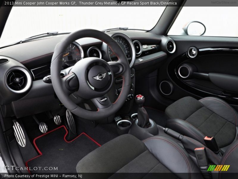 Thunder Grey Metallic / GP Recaro Sport Black/Dinamica 2013 Mini Cooper John Cooper Works GP