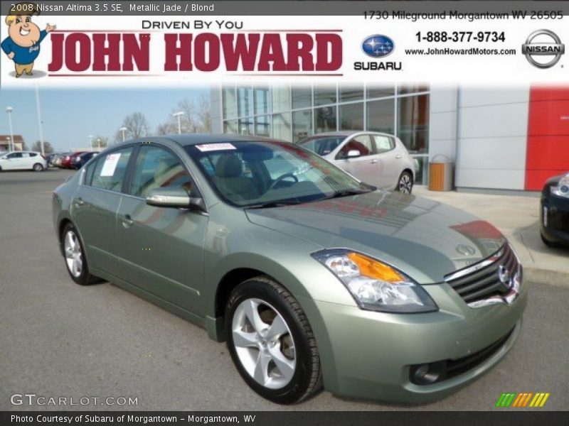Metallic Jade / Blond 2008 Nissan Altima 3.5 SE