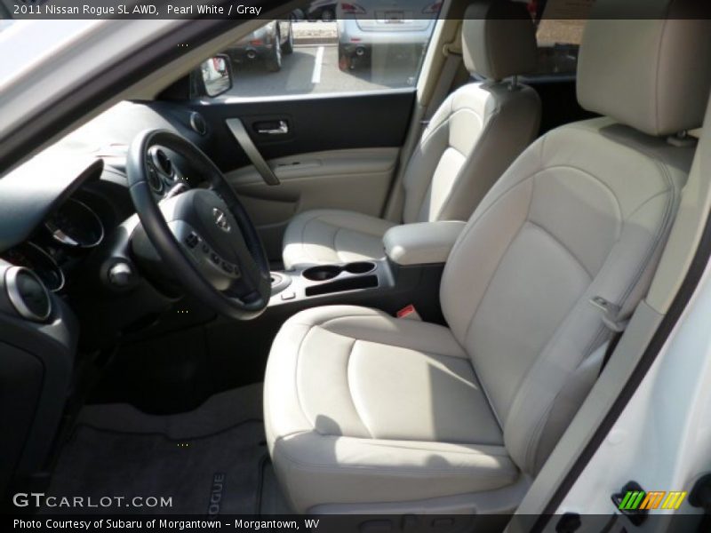 Pearl White / Gray 2011 Nissan Rogue SL AWD