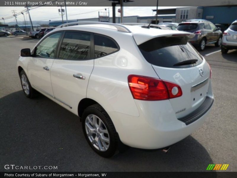 Pearl White / Gray 2011 Nissan Rogue SL AWD
