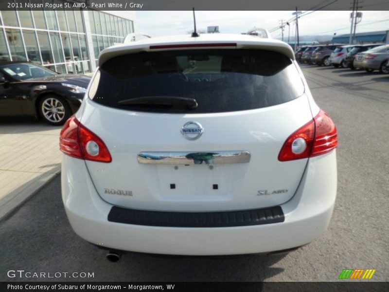Pearl White / Gray 2011 Nissan Rogue SL AWD