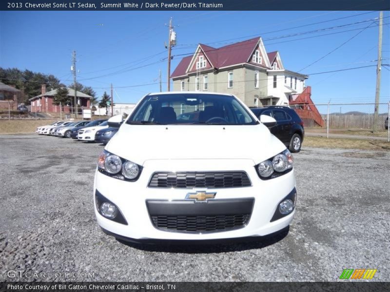 Summit White / Dark Pewter/Dark Titanium 2013 Chevrolet Sonic LT Sedan