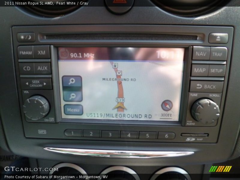 Pearl White / Gray 2011 Nissan Rogue SL AWD