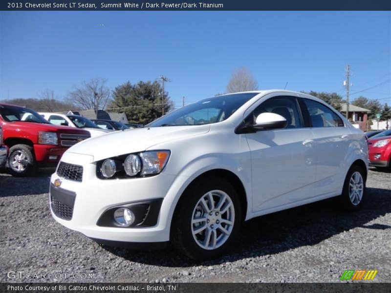 Summit White / Dark Pewter/Dark Titanium 2013 Chevrolet Sonic LT Sedan