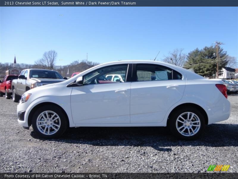 Summit White / Dark Pewter/Dark Titanium 2013 Chevrolet Sonic LT Sedan