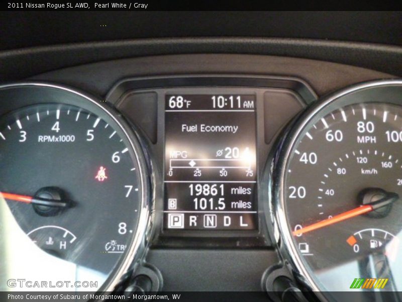 Pearl White / Gray 2011 Nissan Rogue SL AWD