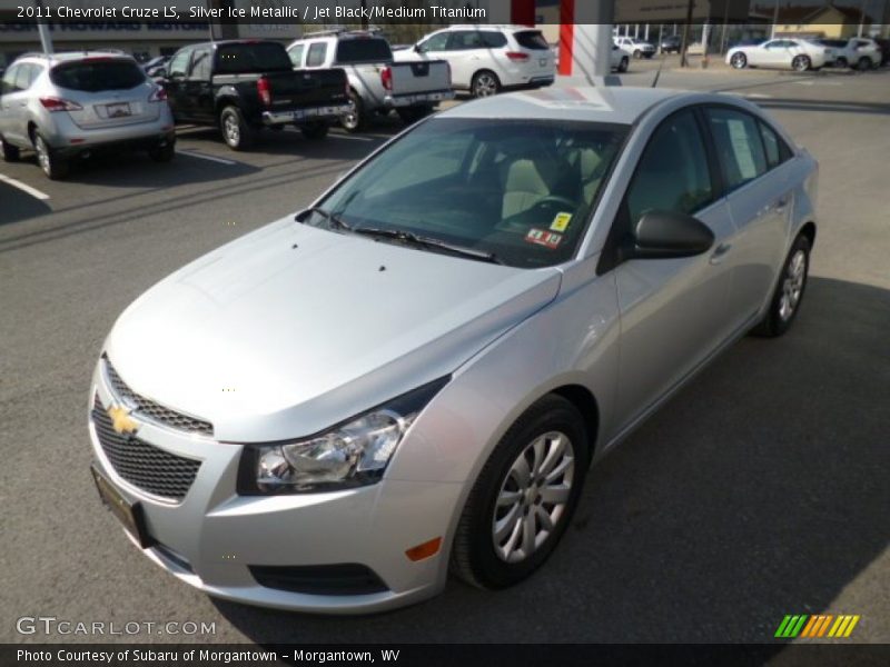 Silver Ice Metallic / Jet Black/Medium Titanium 2011 Chevrolet Cruze LS