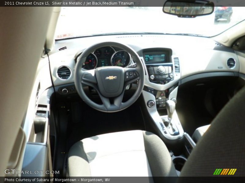 Silver Ice Metallic / Jet Black/Medium Titanium 2011 Chevrolet Cruze LS