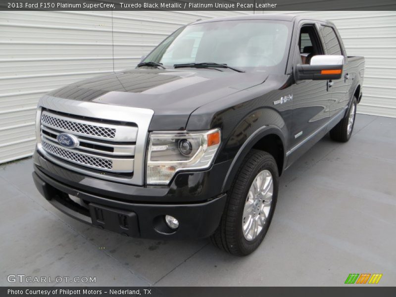Tuxedo Black Metallic / Platinum Unique Pecan Leather 2013 Ford F150 Platinum SuperCrew