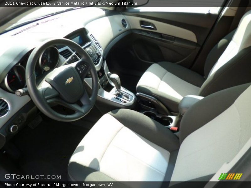 Silver Ice Metallic / Jet Black/Medium Titanium 2011 Chevrolet Cruze LS