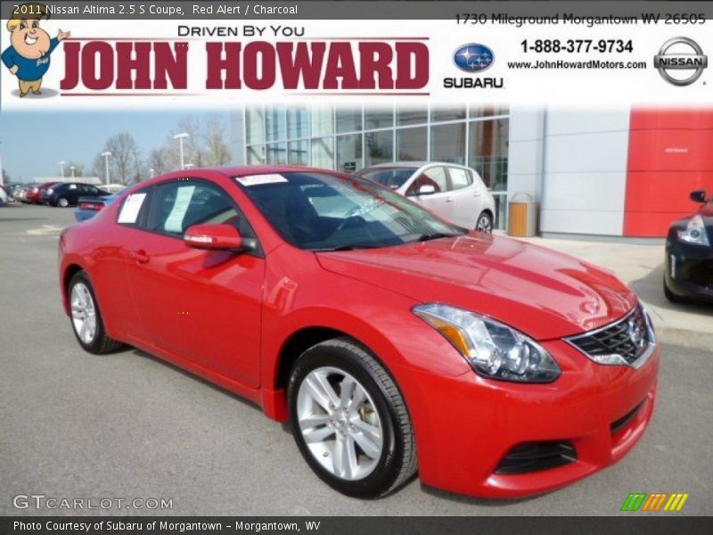 Red Alert / Charcoal 2011 Nissan Altima 2.5 S Coupe