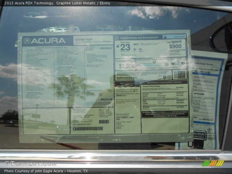 Graphite Luster Metallic / Ebony 2013 Acura RDX Technology