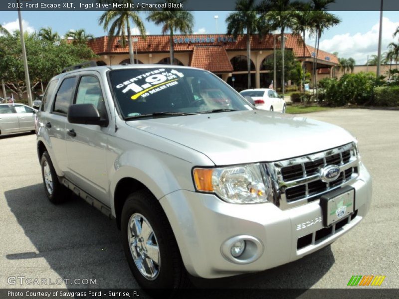 Ingot Silver Metallic / Charcoal Black 2012 Ford Escape XLT